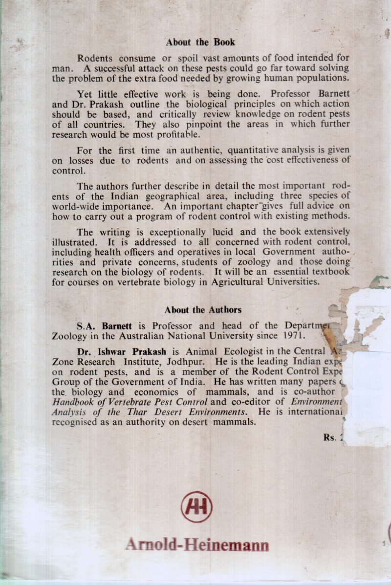 RODENTS OF ECONOMIC BY S.A.BARNETT - Image 2