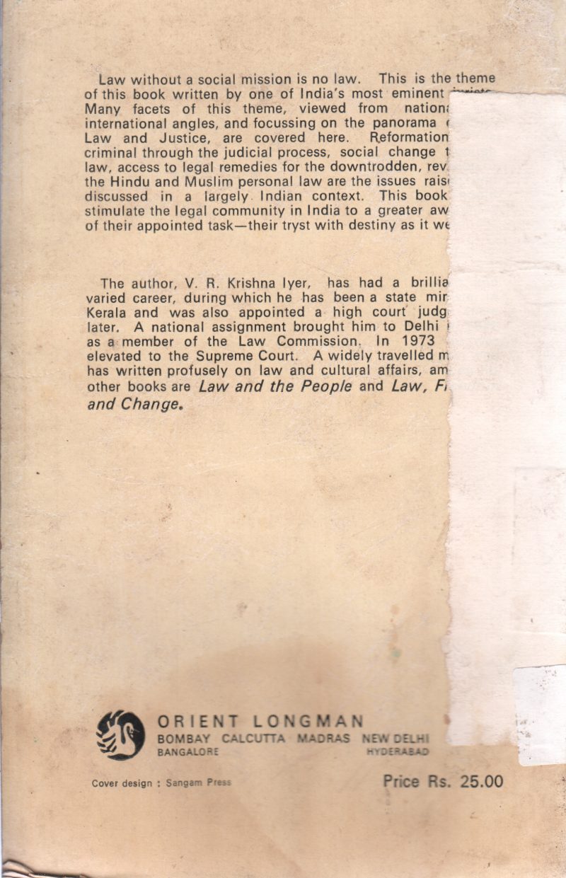 SOCIAL MISSION OF LAW BY VR KRISHNA IYER - Image 2