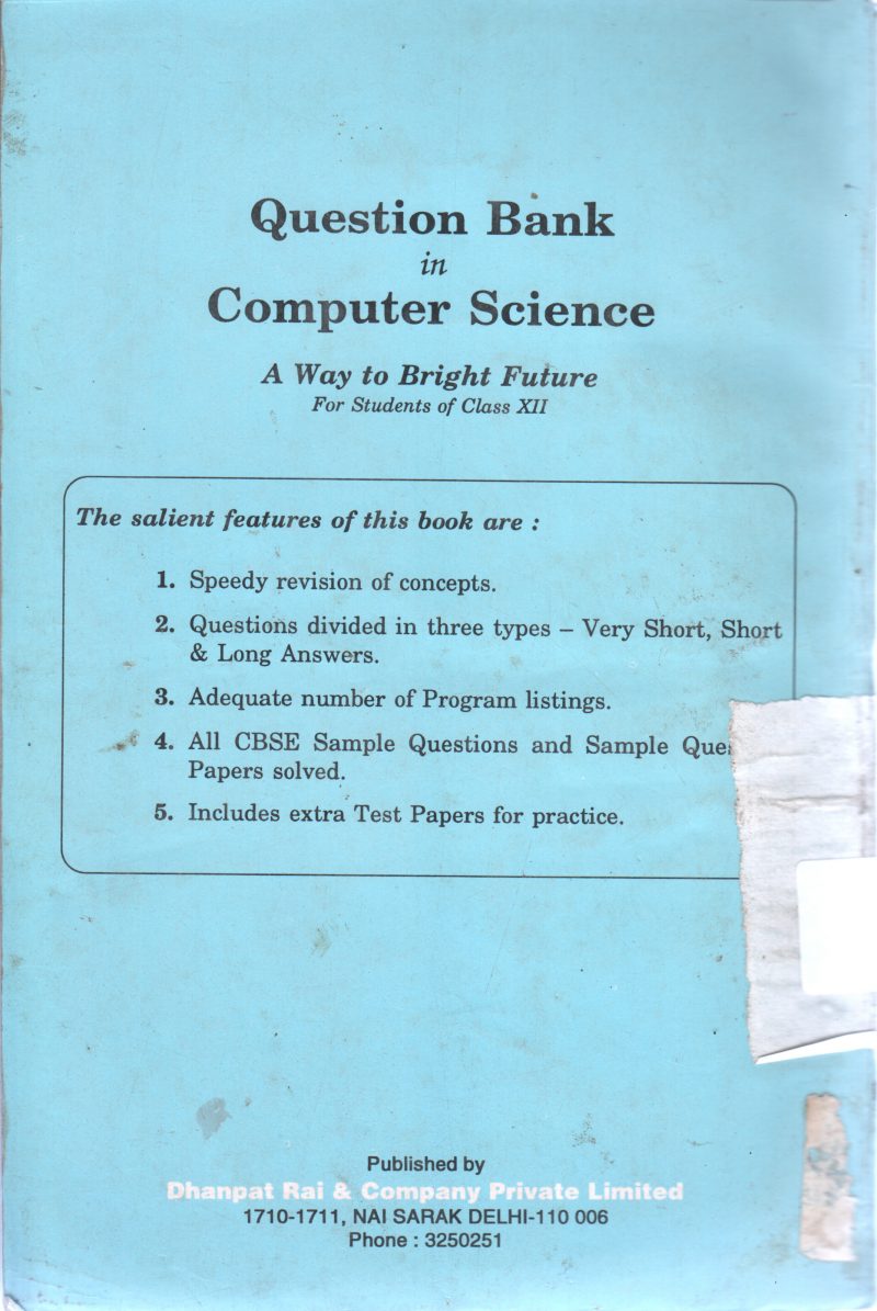 COMPUTETR SCIENCE FOR CLASS XII BY SUMITA ARORA - Image 2