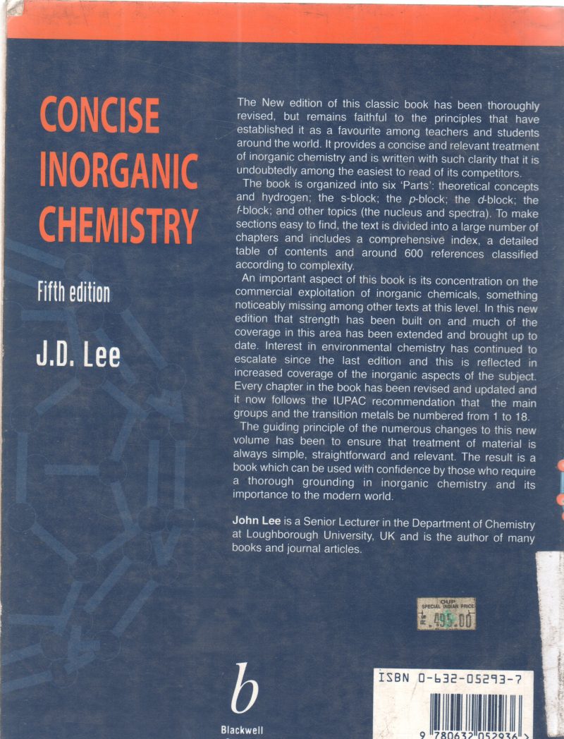 CONCISE INORGANIC CHEMISTRY BY J.D.LEE - Image 2