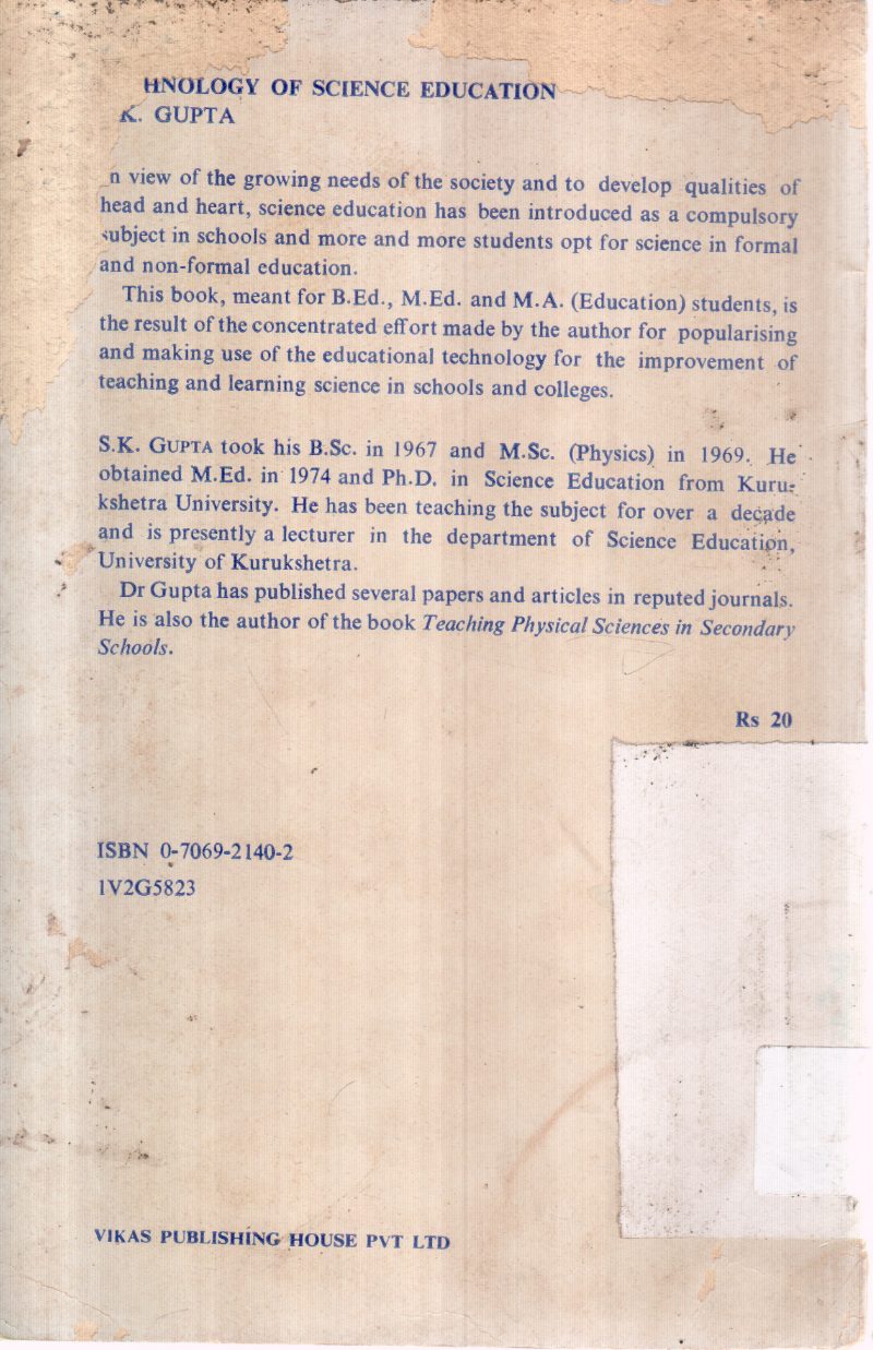 TECHNOLOGY OF SCIENCE EDUCATION BY S K GUPTA - Image 2