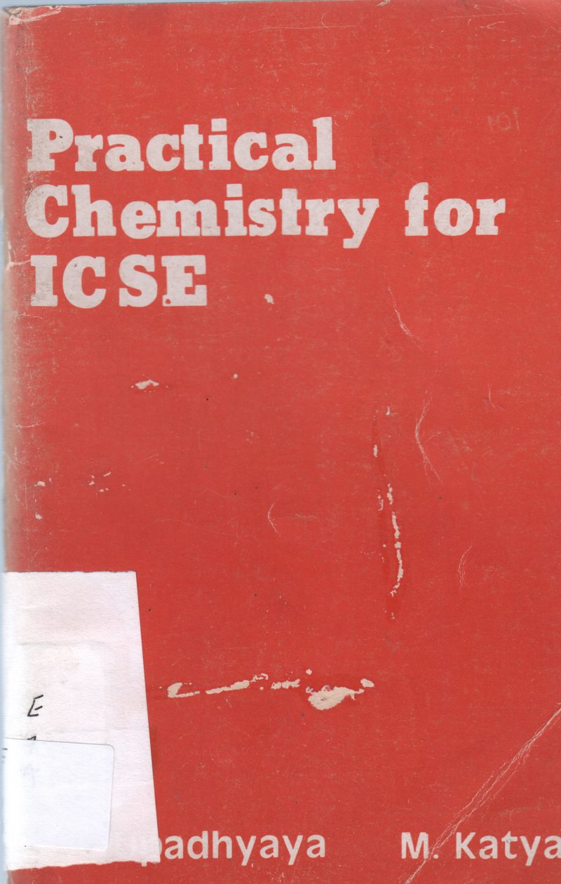 SECONDARY CERTIFICATE PRACTICAL CHEMISTRY BY K.N. UPADHYAYA