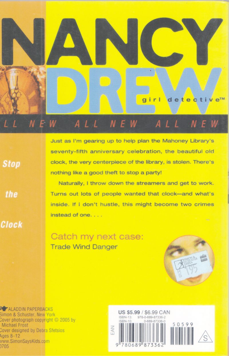 NANCY DREW STOP THE CLOCK BY ROLYN KEENE - Image 2