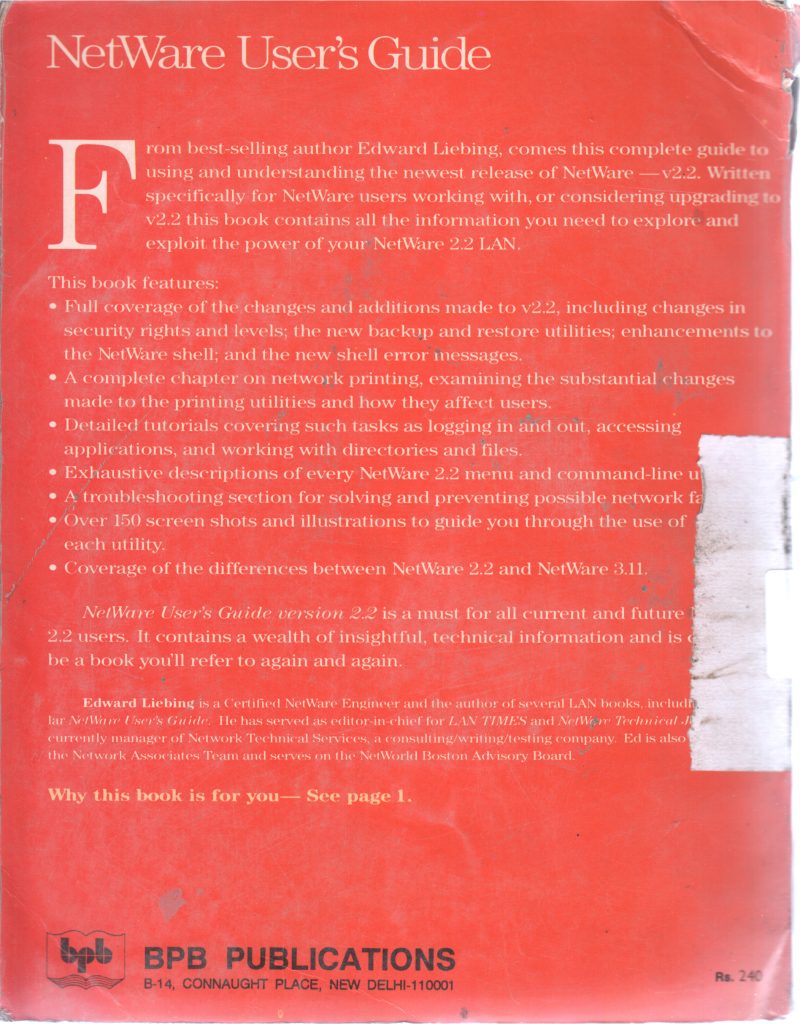 NETWARE USER GUIDE BY EDWARD LIEBING - Image 2