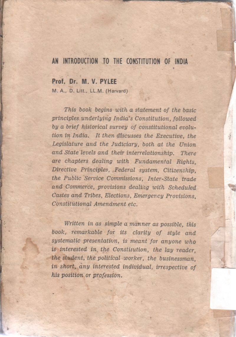 AN INTRODUCTION TO THE CONSTITUTION OF INDIA BY PROF.DR M V PYLEE - Image 2