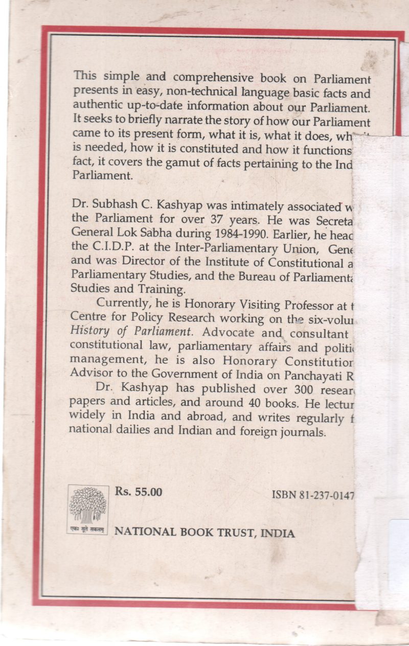 OUR PARLIAMENT BY SUBASH C. KASHYAP - Image 2