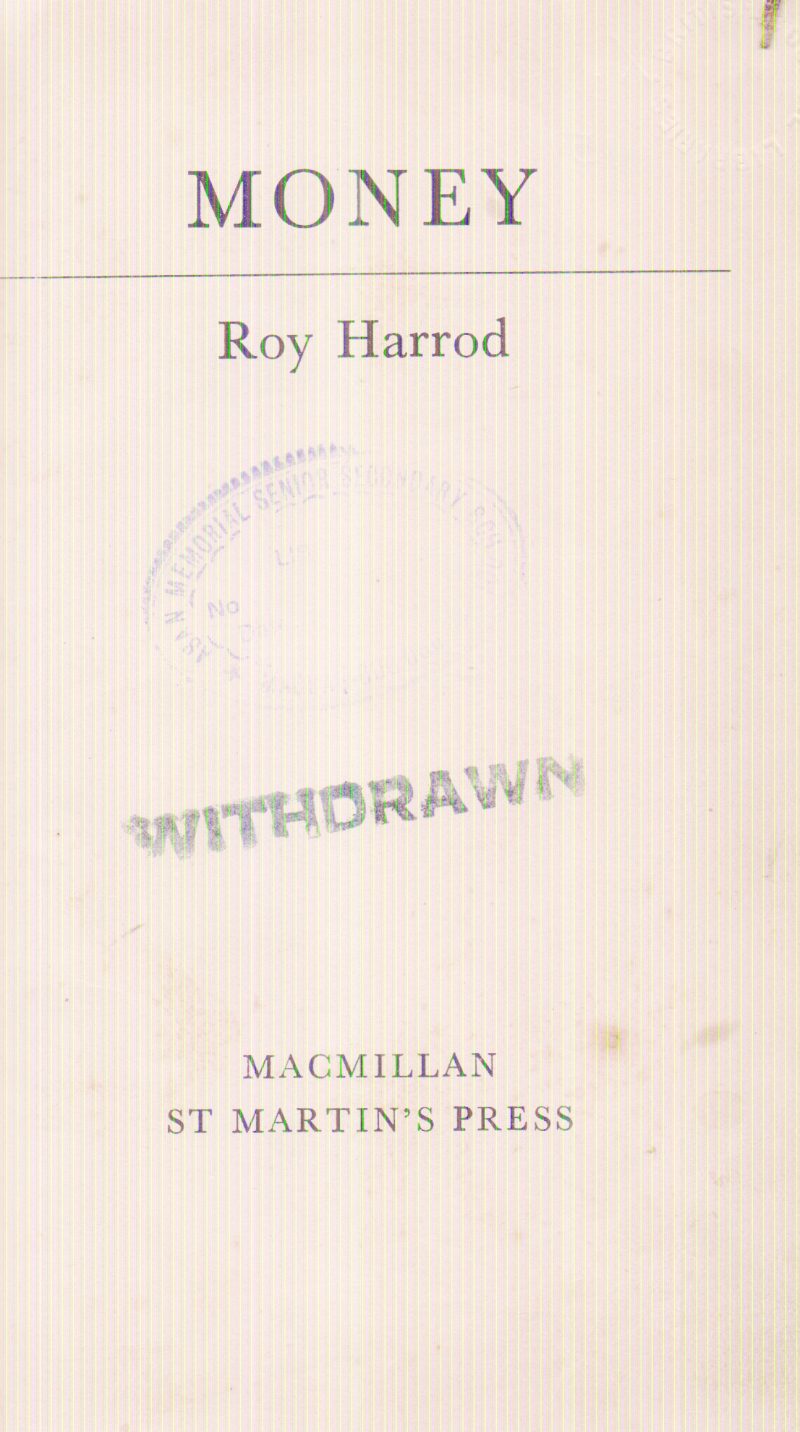 MONEY BY ROY HARROD