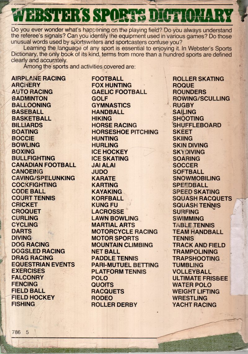 WEBSTER SPORTS DICTIONARY BY MERRIAM WEBSTER - Image 2