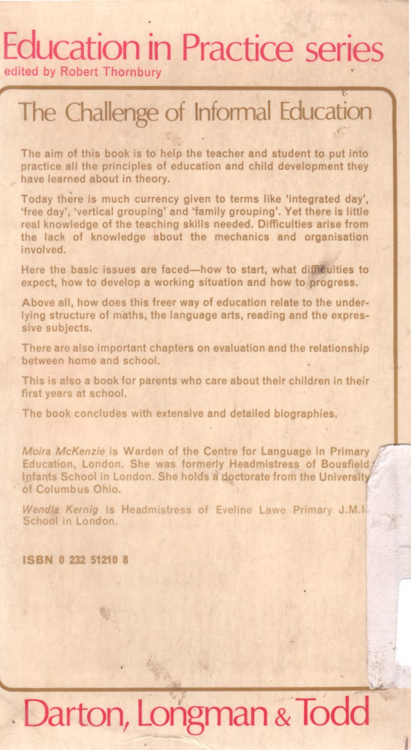 THE CHALLENGE OF INFORMAL EDUCATION BY MOIRA MCKENZIE - Image 2