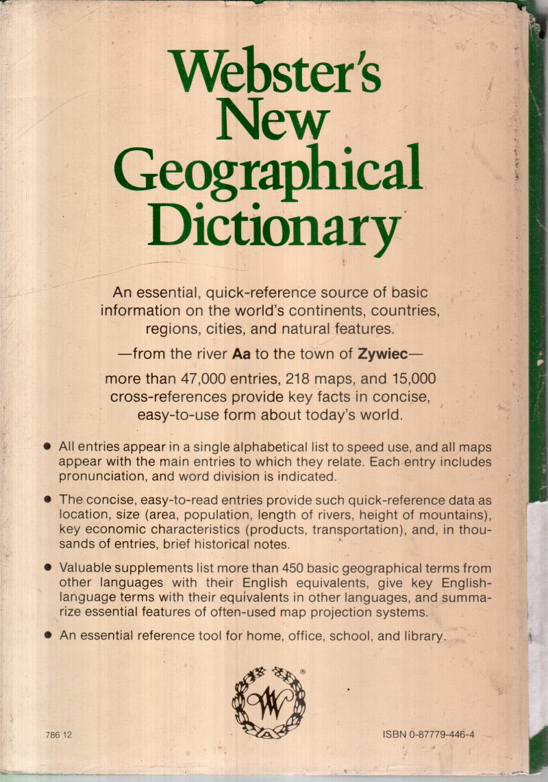GEOGRAPHICAL DICTIONARY BY MERRIAM WEBSTER - Image 2