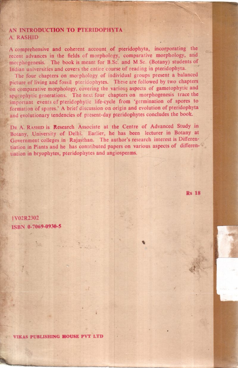AN IINTRODUCTION TO PTERIDOPHYTA BY A RASHID - Image 2