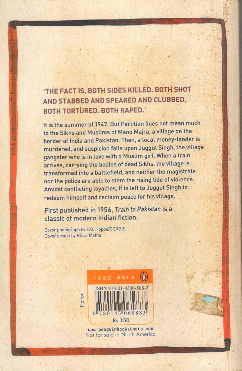 TRAIN TO PAKISTAN BY KHUSHWANT SINGH - Image 2
