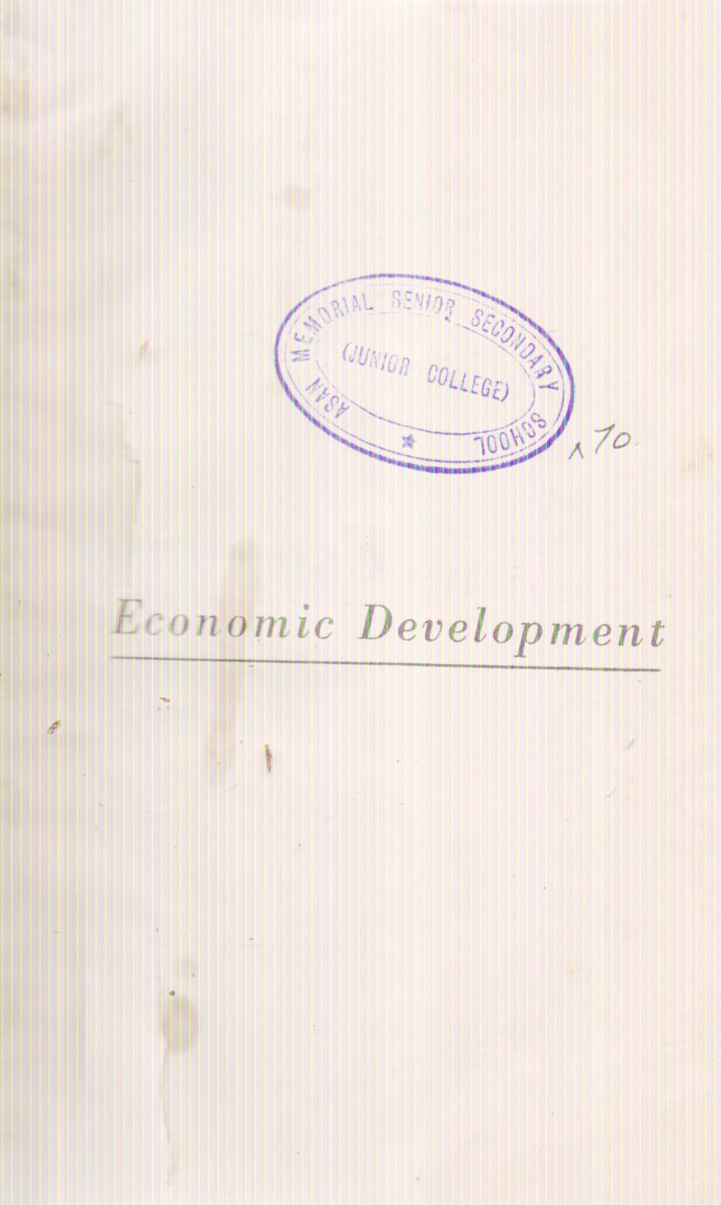 ECONOMIC DEVELOPMENT BY GERALD M. MEIER