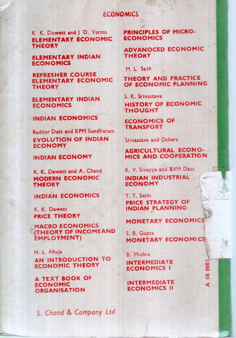 ELEMENTSRY ECONOMIC THEORY BY K.K.DEWETT - Image 2