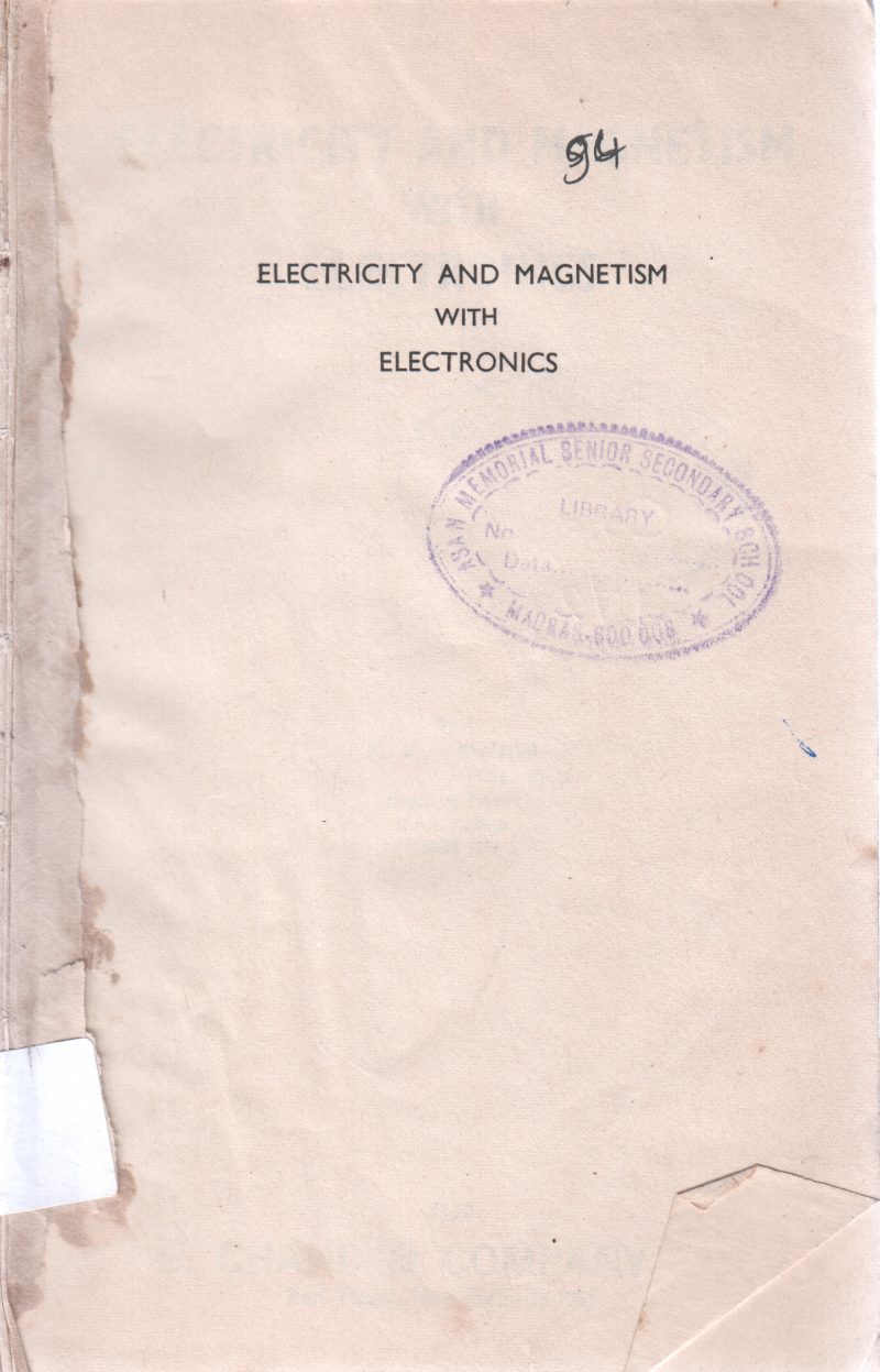 ELECTRICITY AND MAGNETISM