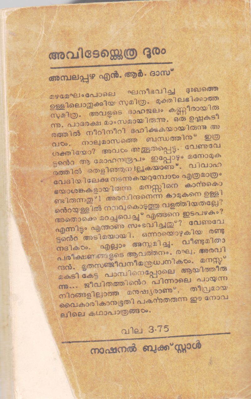 AVIDEYKKETHRA DHURAM BY AMBALAPUZHA N.R.DAS - Image 2