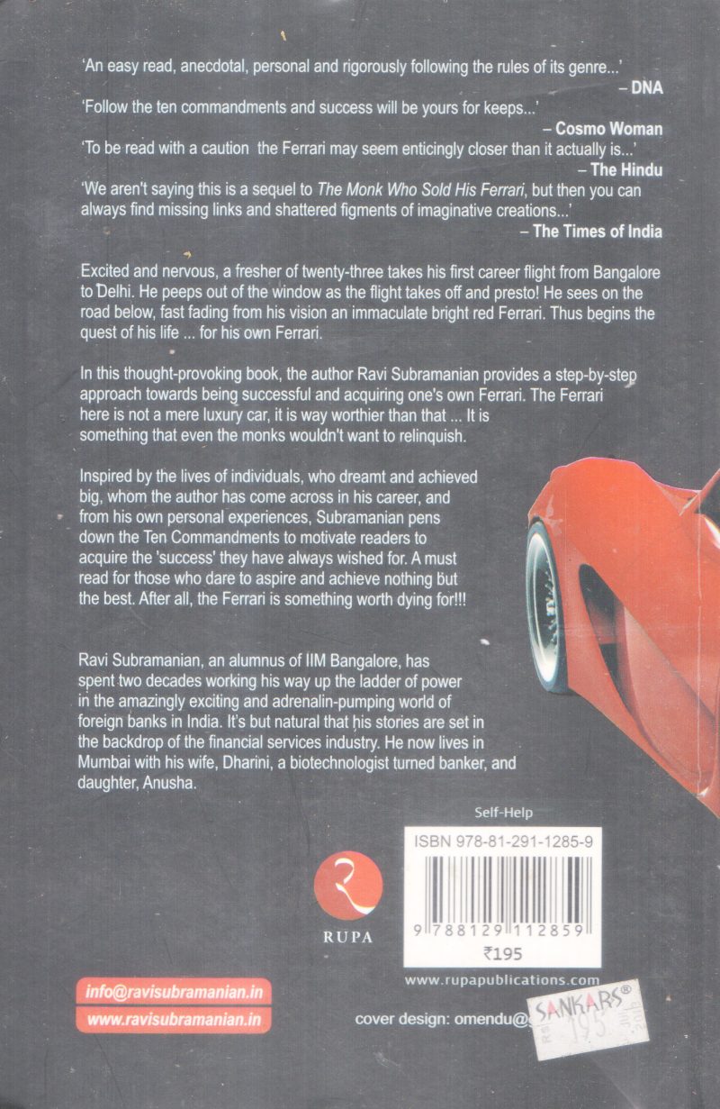 I BOUGHT THE MONK'S FERRARI BY RAVI SUBRAMANIAN - Image 2