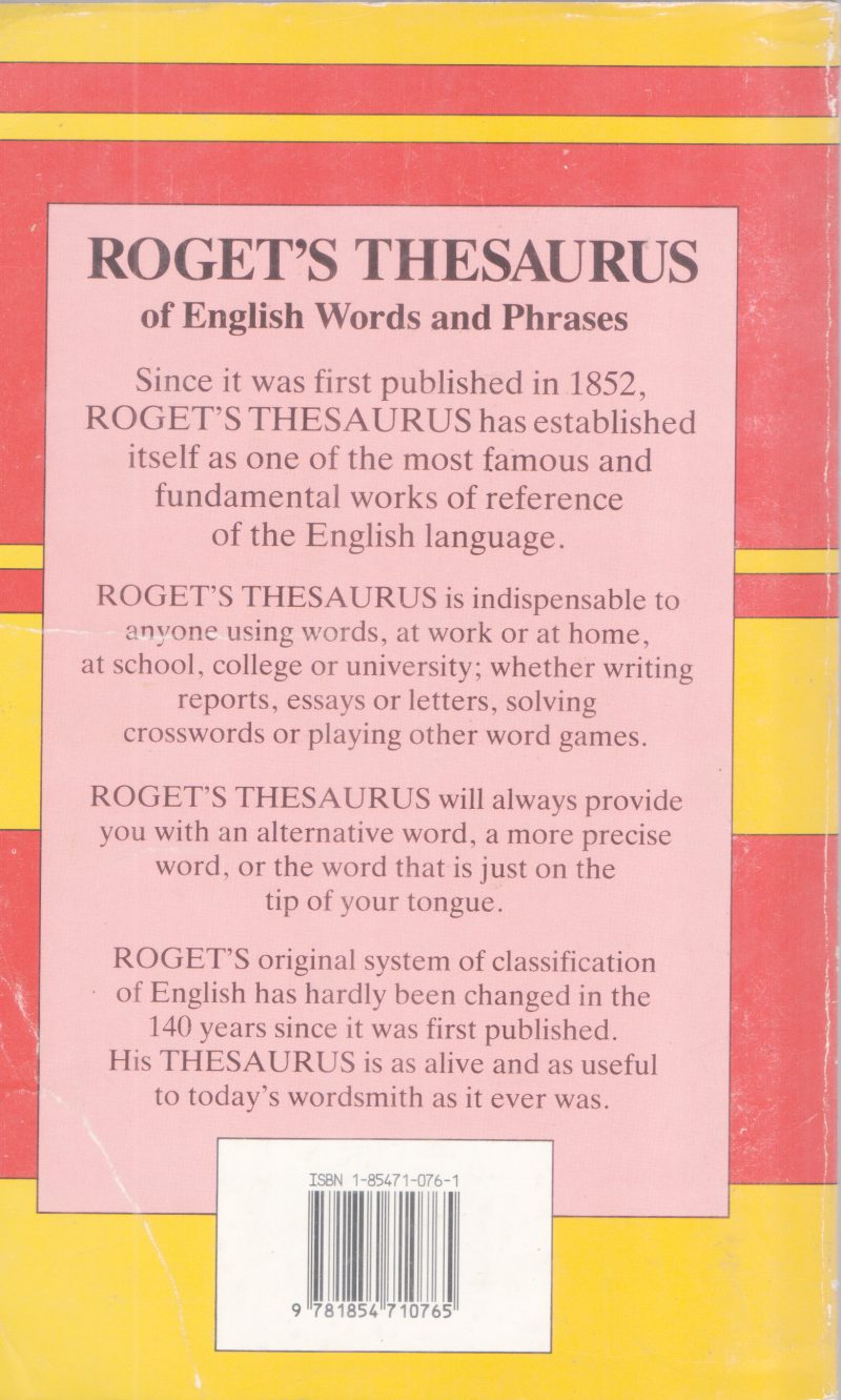 ROGET'S THESAURUS OF ENGLISH WORDS AND PHRASES BY PETER MARK ROGET - Image 2