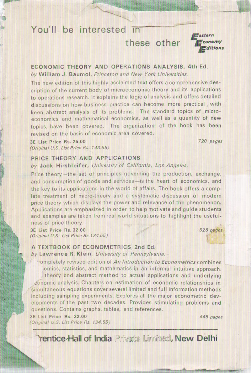 MATHEMATICS FOR ECONOMISTS BY TARO YAMANE - Image 2