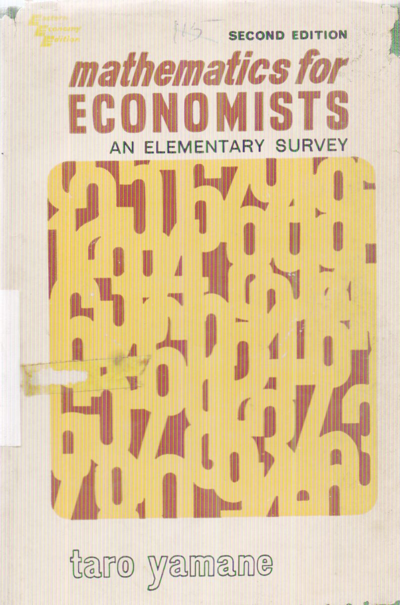 MATHEMATICS FOR ECONOMISTS BY TARO YAMANE