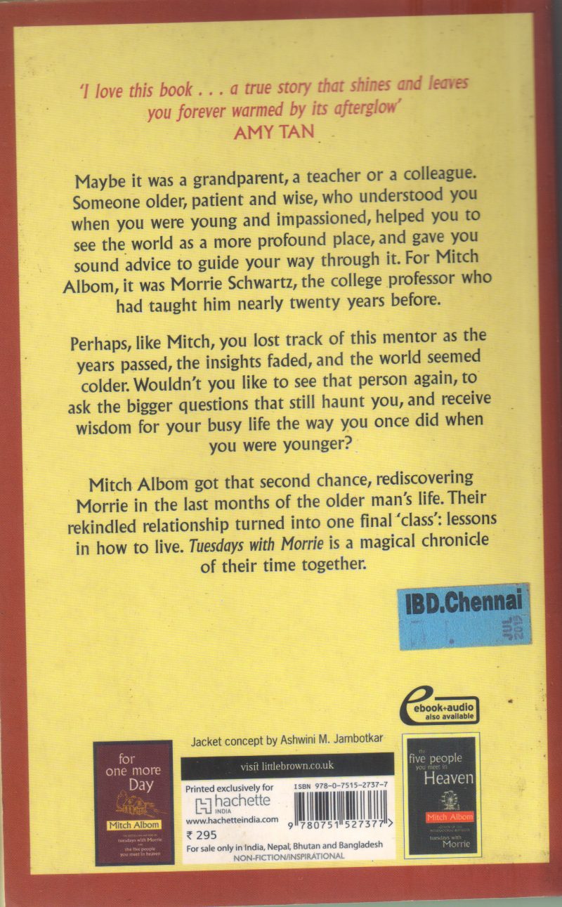 TUESDAYS WITH MORRIE BY MITCH ALBOM - Image 2
