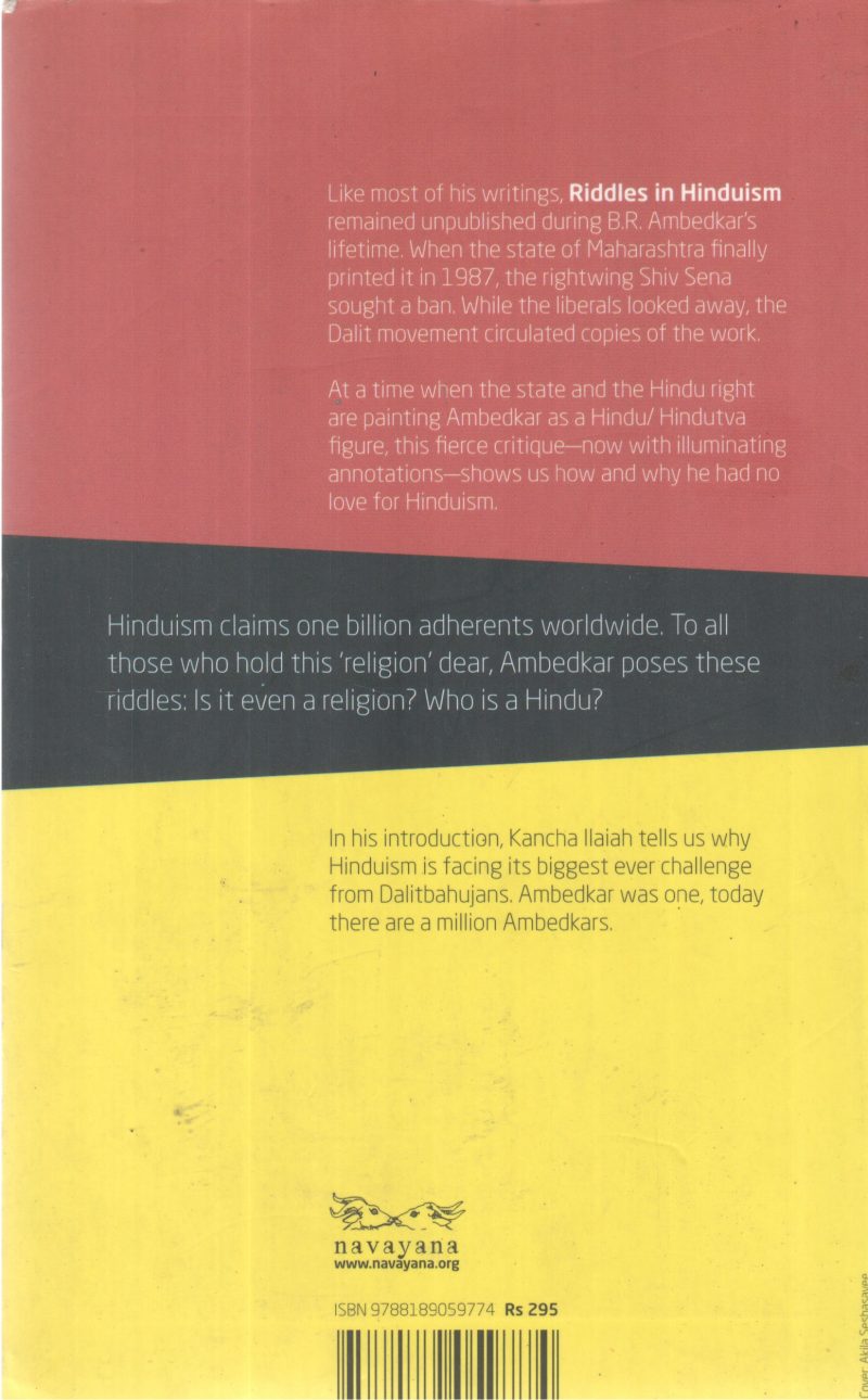 RIDDLES IN HINDUISAM -THE ANNOTATED CRITICAL SELECTION BY B R AMBEDKAR - Image 2