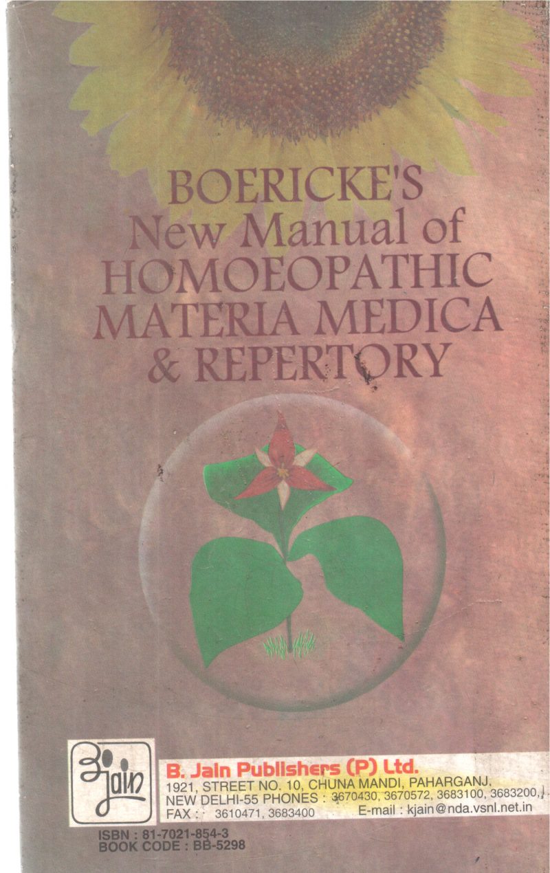 NEW MANNUAL OF HOMOEOPATHIC MATERIA MEDICA & REPERTORY BY WILLIAM BOERICKE - Image 2
