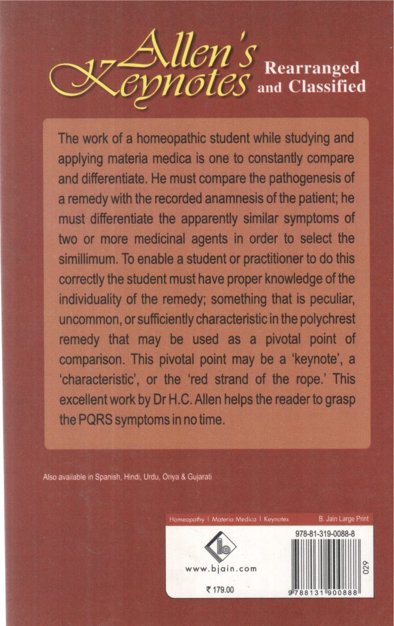 ALLEN'S KEYNOTES BY H C ALLEN ,MD - Image 2