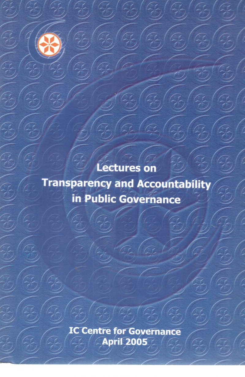 LECTURES ON TRANSPARENCY AND ACCOUNTABILITY IN PUBLIC GOVERNANCE BY GROUP OF EDITORS