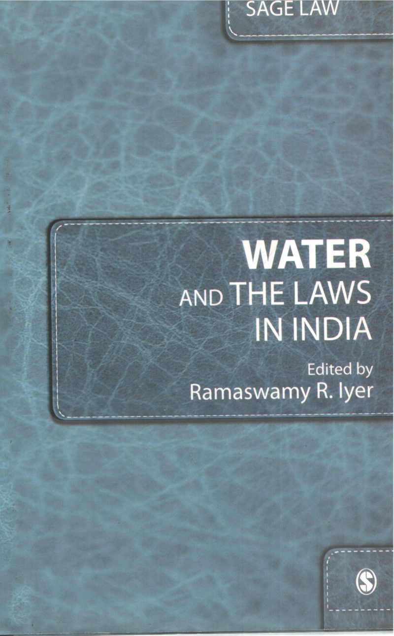 WATER AND THE LAWS IN INDIA BY RAMASWAMI IYER