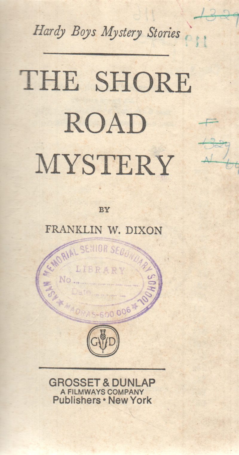 THE SHOE ROAD MYSTERY BY FRANKLIN W. DIXON