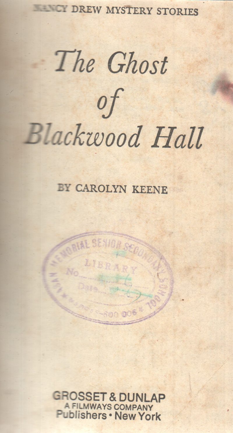 THE GHOST OF BLACKWOOD HALL BY CAROLYN KEENE