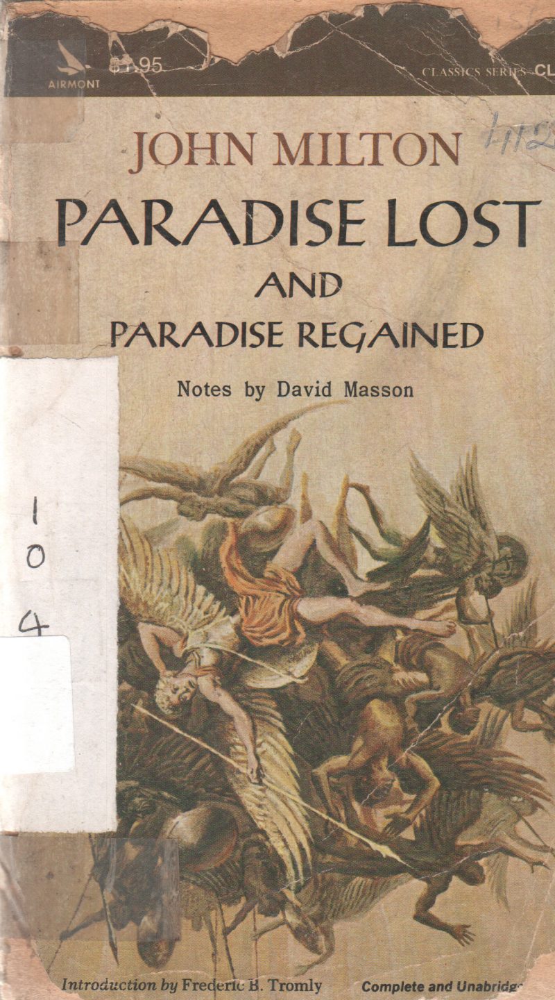 PARADISE LOST AND PARADISE REGAINED BY DAVID MASSON