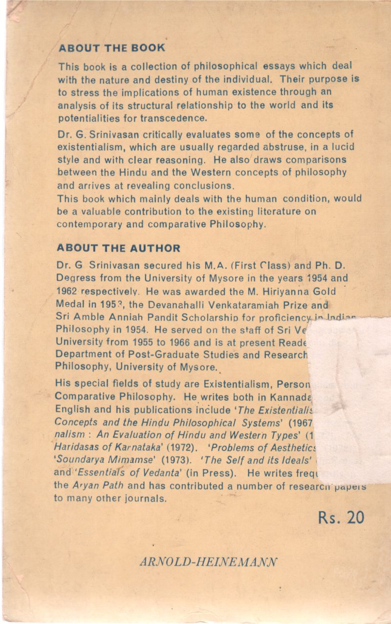 STUDIES IN EAST-WEST PHILOSOPHY BY G. SRINIVASAN - Image 2