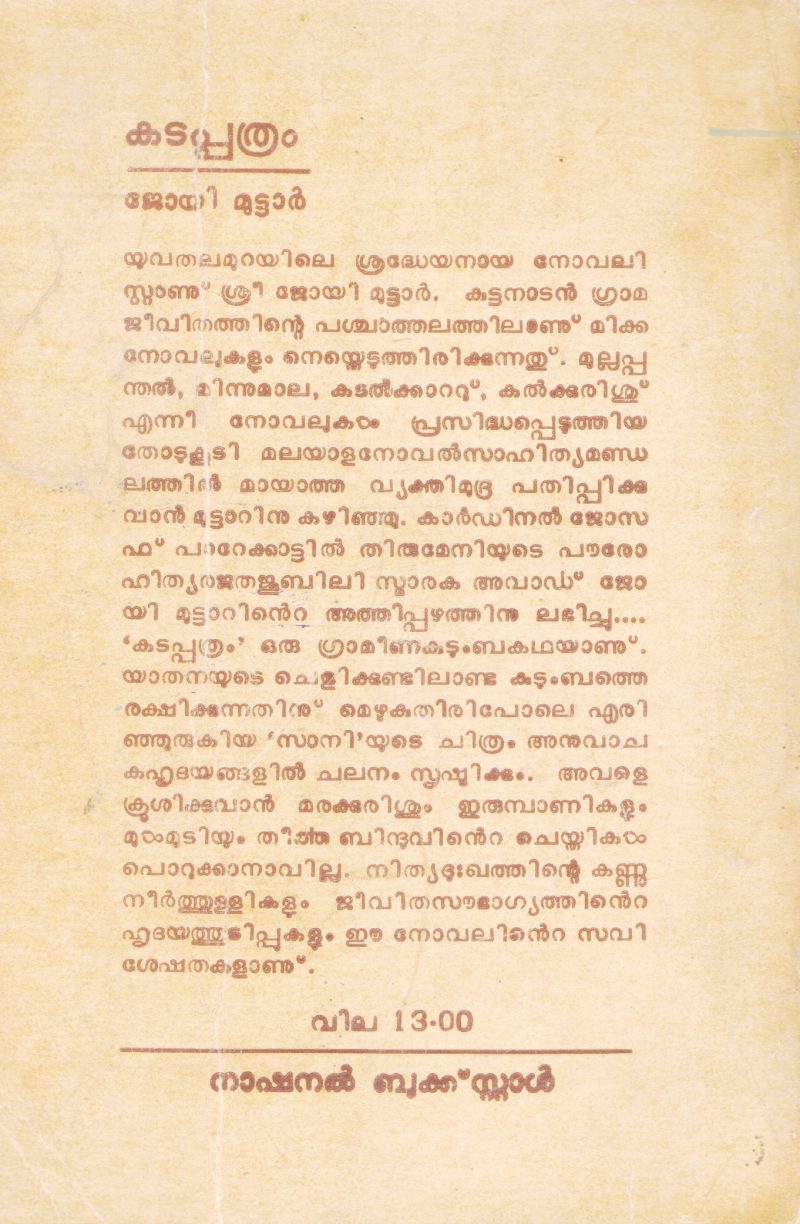 KADAPATHRAM BY JOY MUTTAR - Image 2