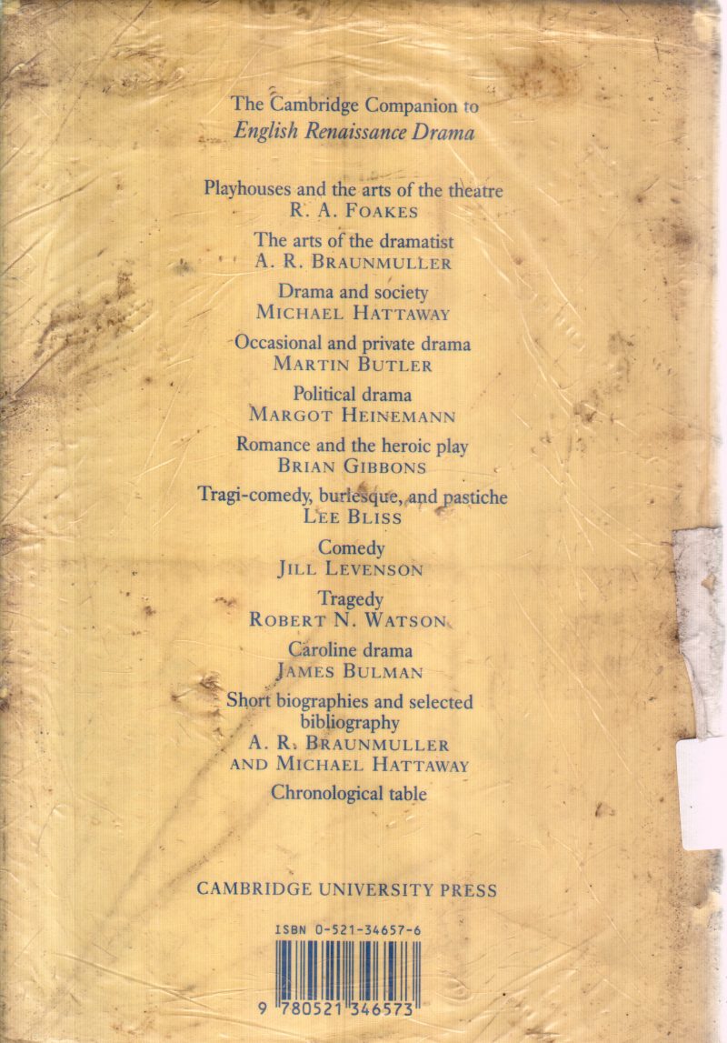 ENGLISH RENAISSANCE DRAMA BY A.R.BRAUNMULLER - Image 2