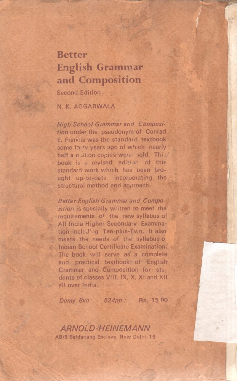 BETTER ENGLISH GRAMMAR AND COMPOSITION BY N.K. AGGARWALA - Image 2