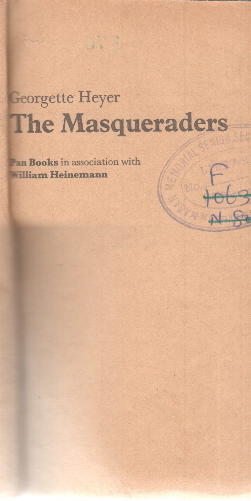 THE MASQUERADERS BY GEORGETTE HEYER