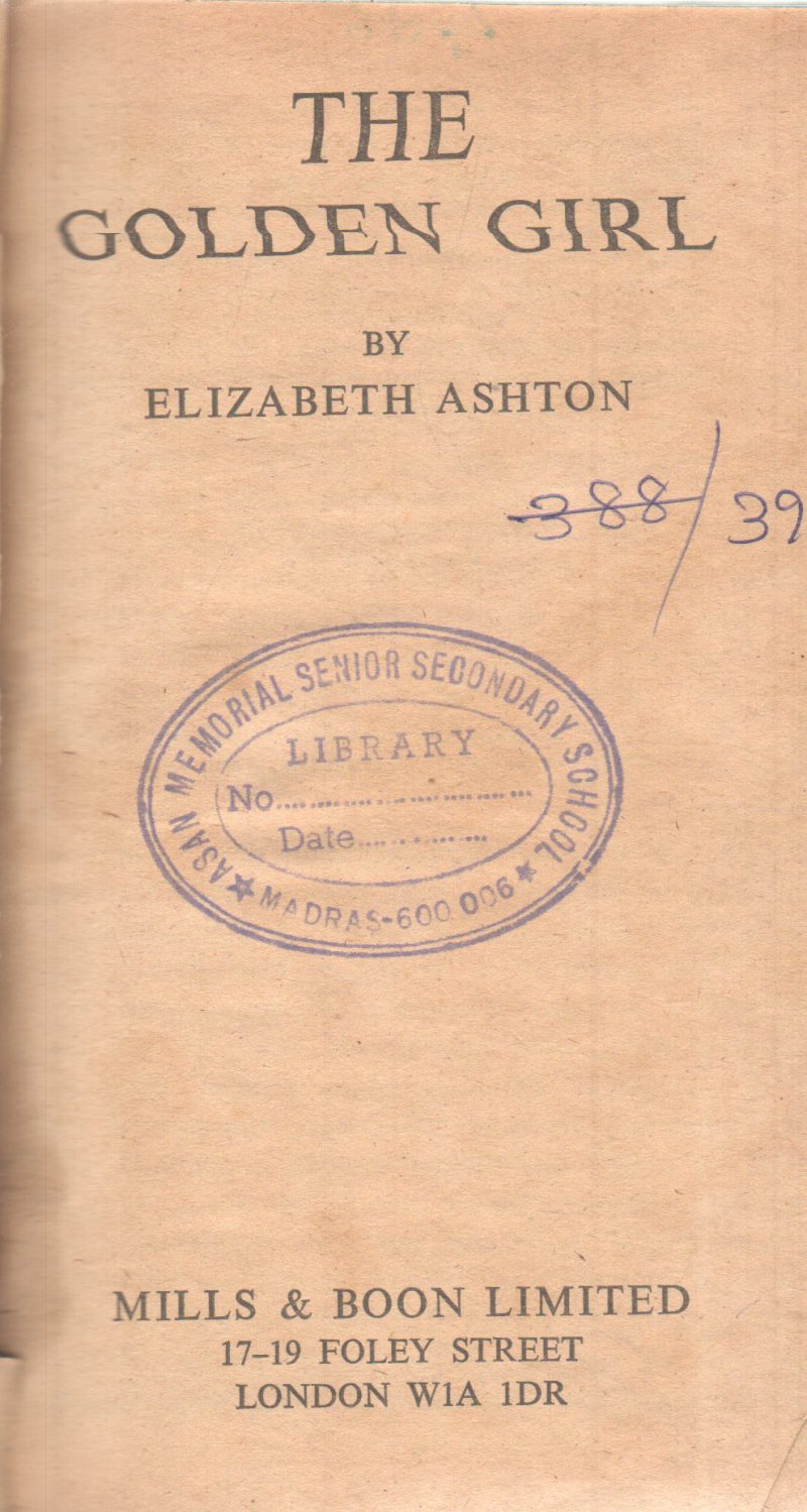 THE GOLDEN GIRL BY ELIZABETH ASHTON
