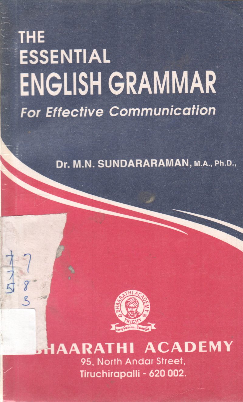 THE ESSENTIAL ENGLISH GRAMMAR BY M.N. SUNDARARAMAN