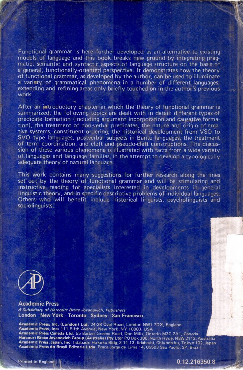 STUDIES IN FUNCTIONAL GRAMMAR BY SIMON C.DIK - Image 2