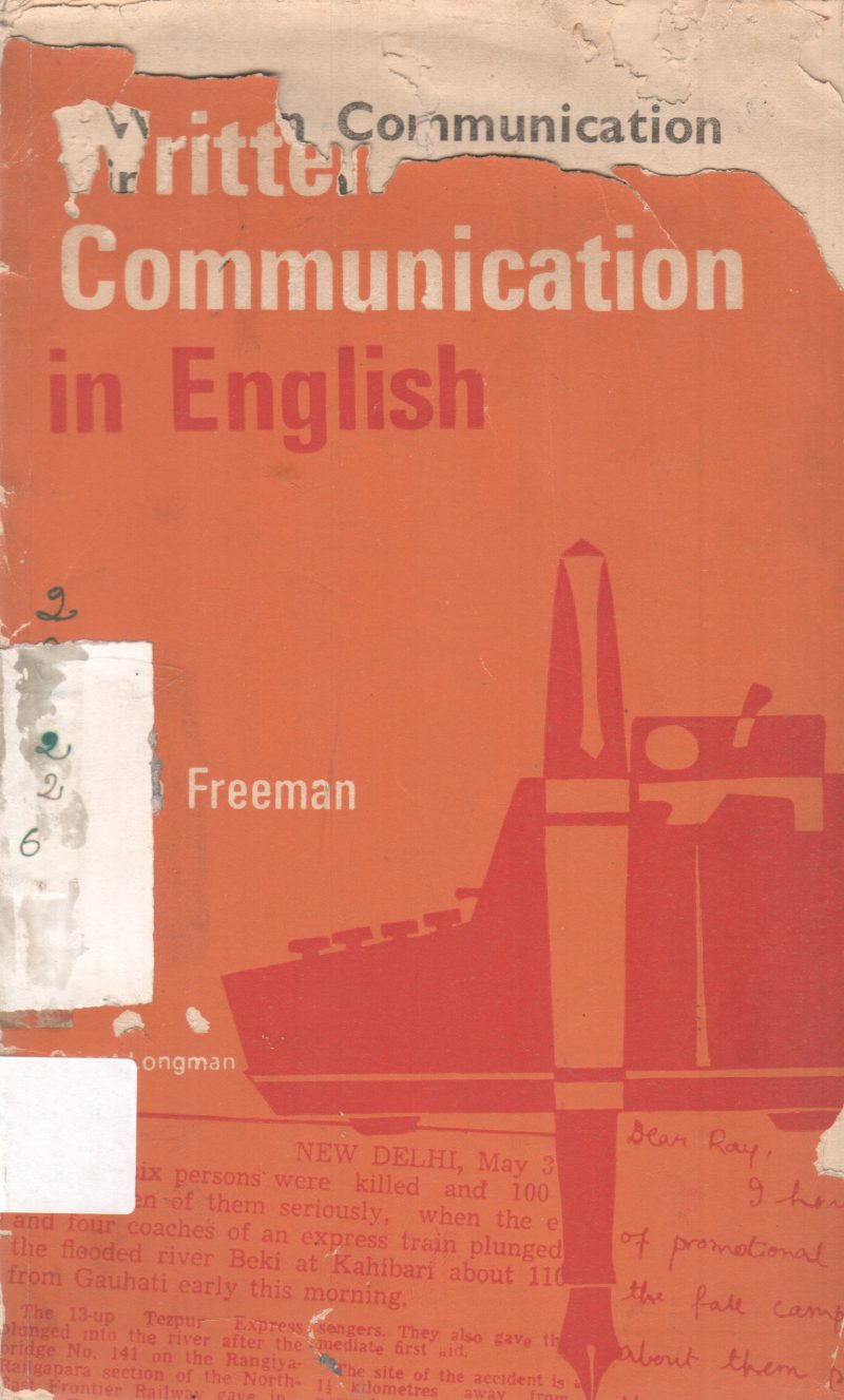 WRITTEN COMMUNICATION IN ENGLISH BY SARAH FREEMAN