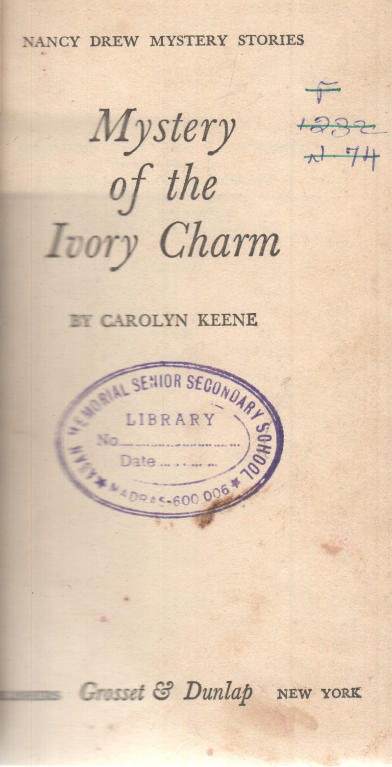 MYSTERY OF THE IVORY CHARM BY CAROLYN KEENE