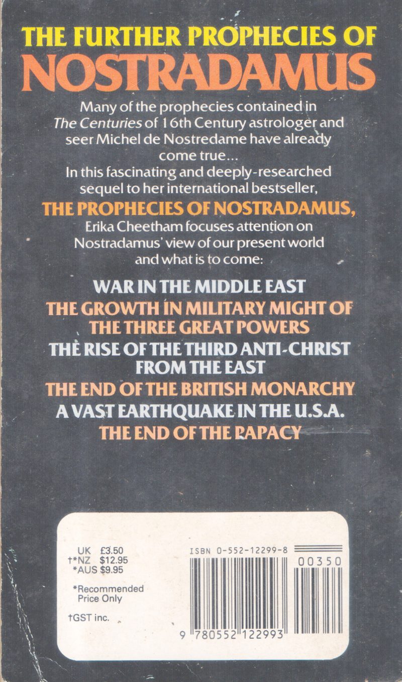 THE FUTHER PROPHECIESOF NOSTRADAMUS BY ERIKA CHEETHAM - Image 2