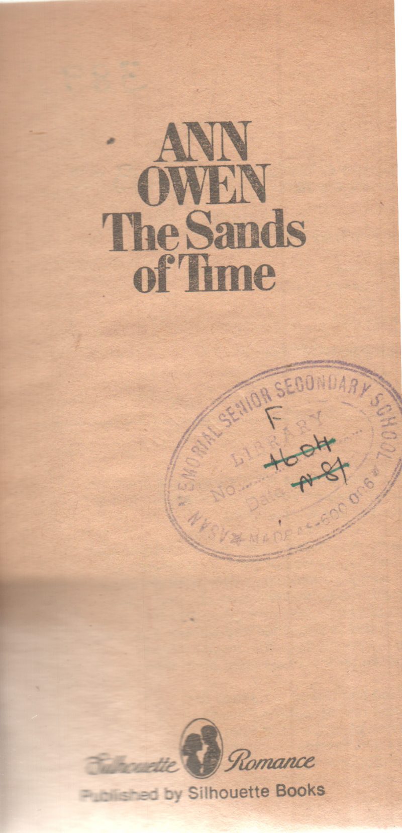 THE SANDS OF TIME BY ANN OWEN