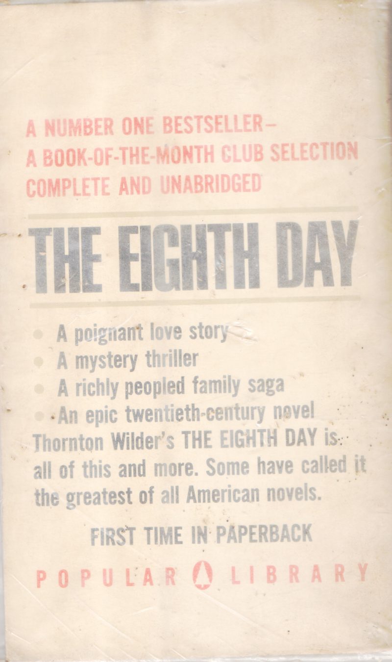 THE EIGHT DAY BY THORNTON WILDER - Image 2