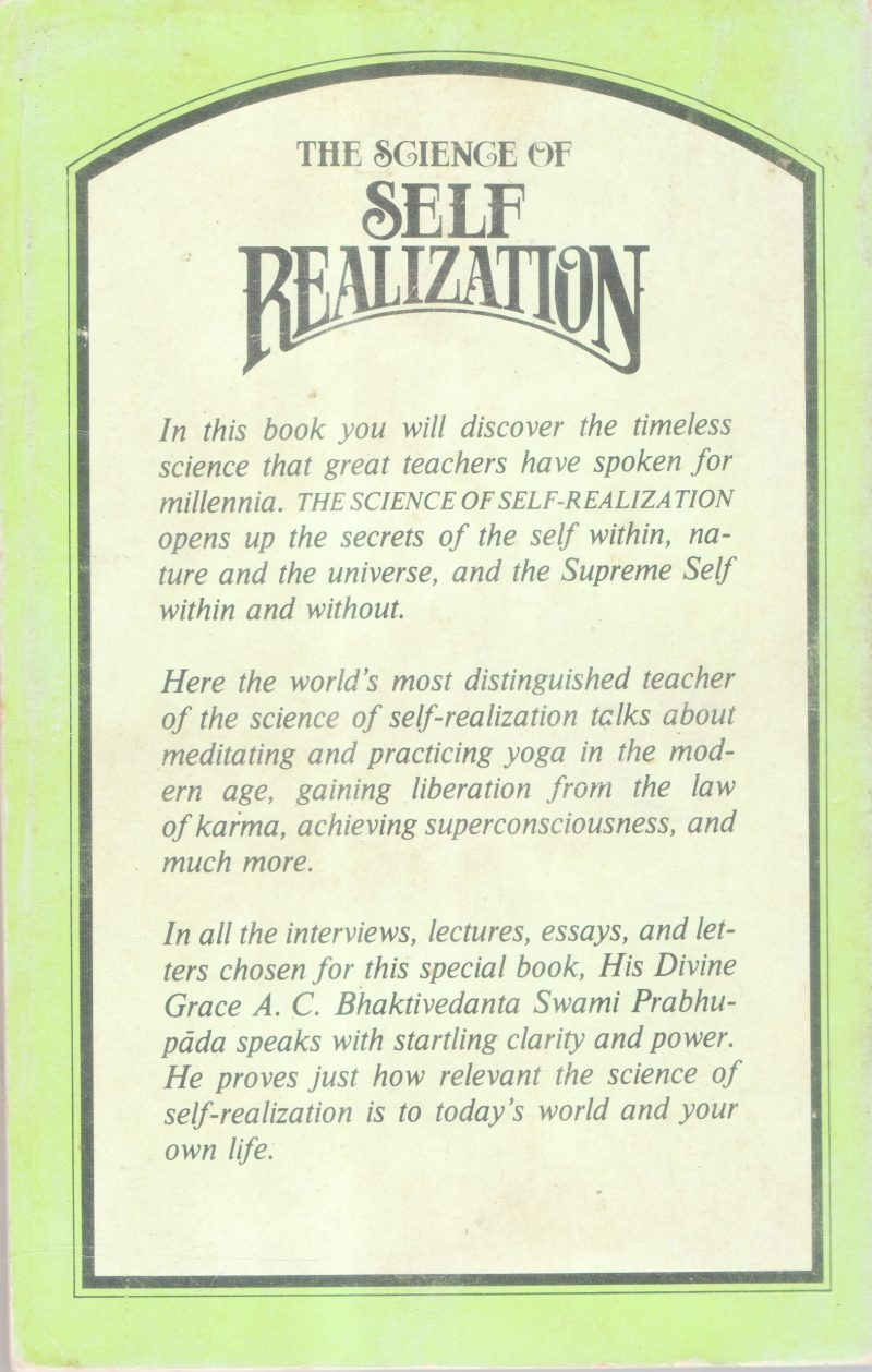 THE SCIENCE OF SELF REALIASATION BY A.C.BHAKTIVEDANTA SWAMI PRABHUPADA - Image 2