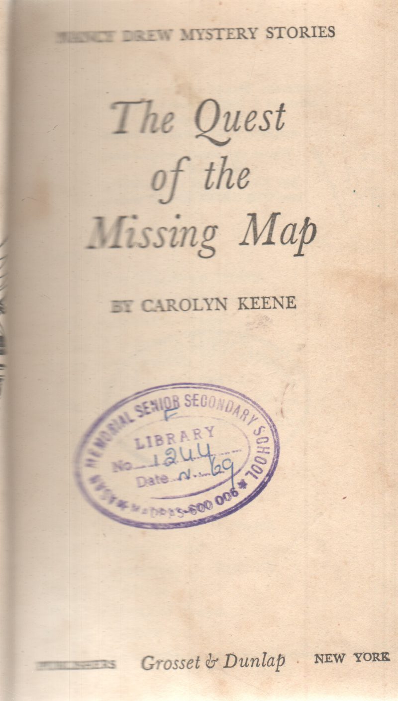 THE QUEST OF THE MISSING MAP BY CAROLYN KEENE