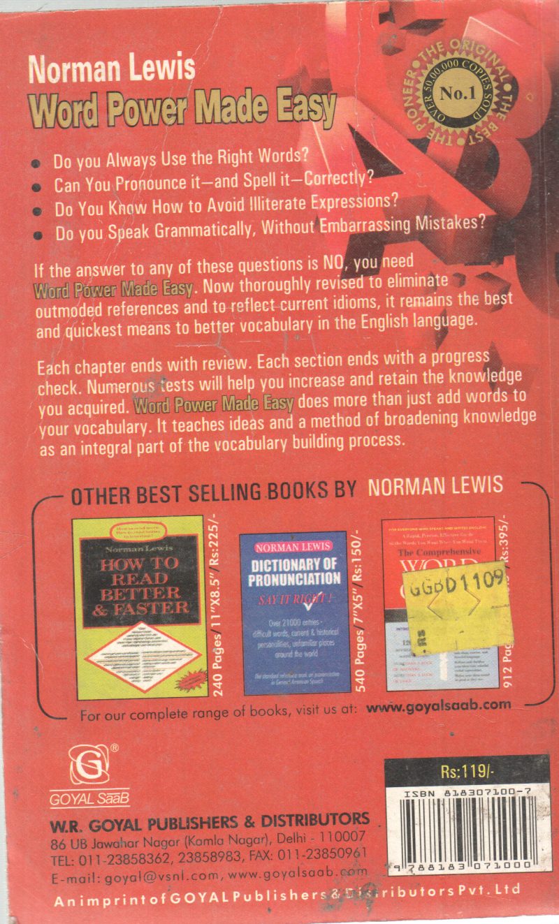 WORD POWER MADE EASY BY NORMAN LEWIS - Image 2