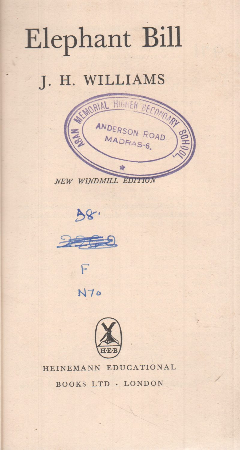 ELEPHANT BILL BY J.H. WILLIAMS